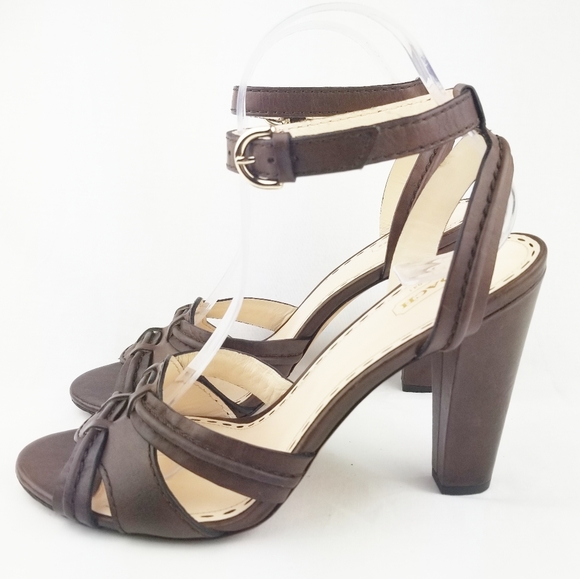 Coach Shoes - Coach "Golden" Ankle Strap Heeled Sandals 9.5B